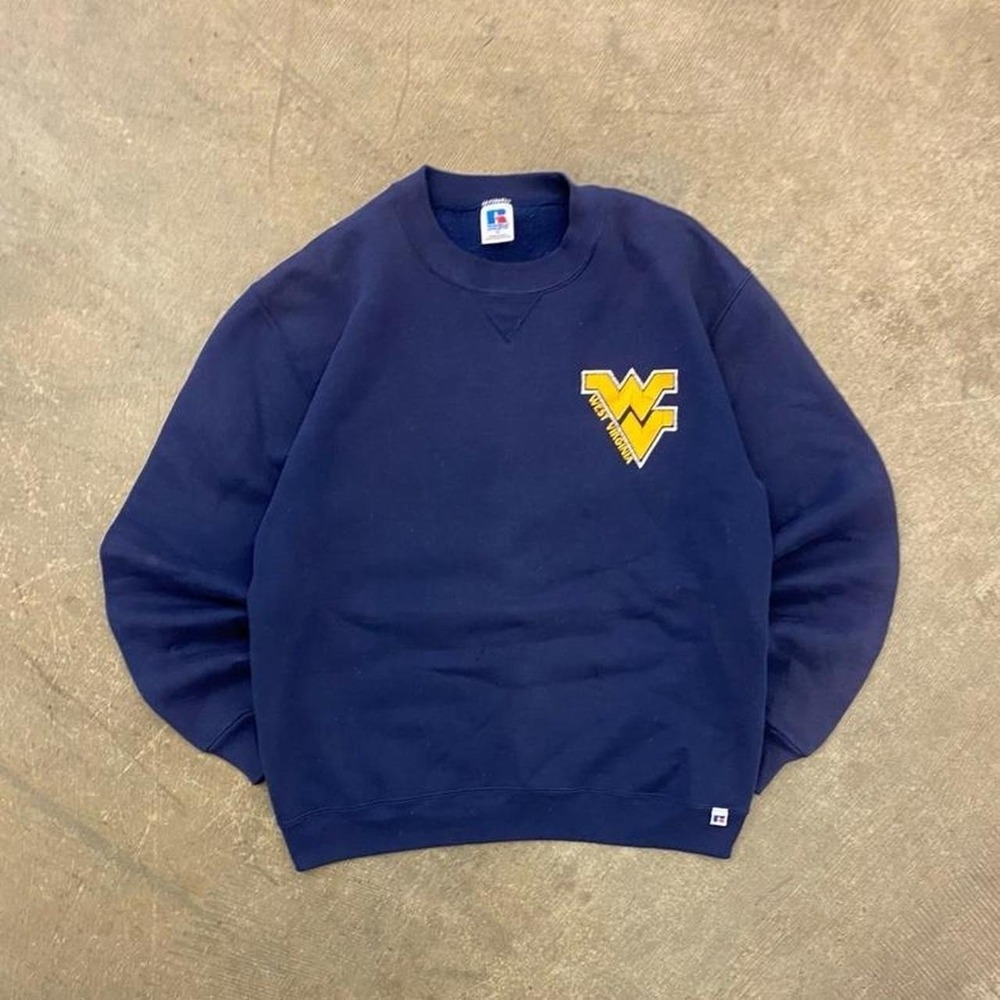 Vintage West Virginia Mountaineers Russell Athletic 90s College Crewneck Size M